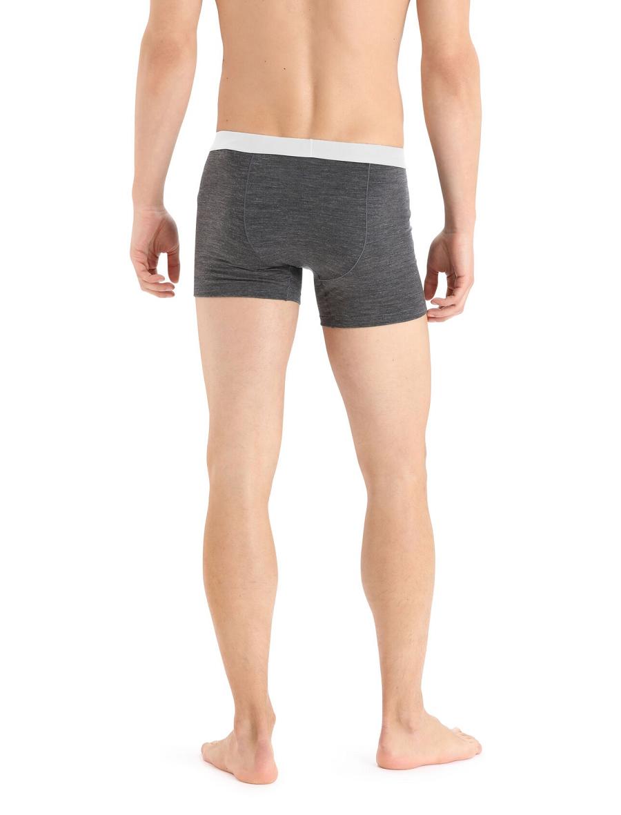 Monsoon Heather Men's Icebreaker Cool-Lite™ Merino Anatomica Boxers Underwear | USA 1319VRWD